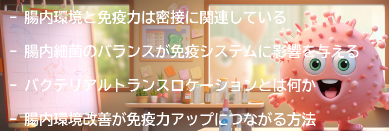 腸内環境と免疫力の関係性についての要点まとめ