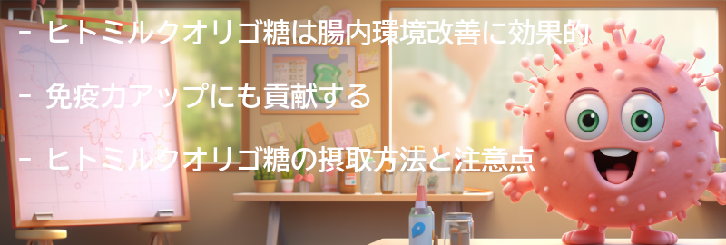 ヒトミルクオリゴ糖の効果とは？の要点まとめ