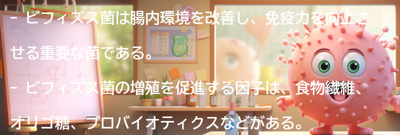 ビフィズス菌の増殖を促進する因子とは？の要点まとめ