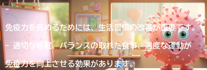 免疫力を高めるための生活習慣の改善の要点まとめ