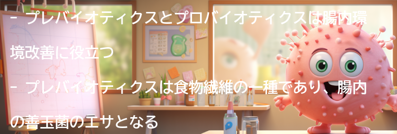 プレバイオティクスとプロバイオティクスの違いの要点まとめ