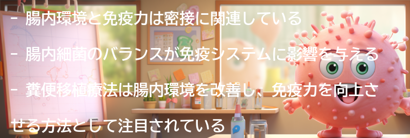 腸内環境と免疫力の関係性の解説の要点まとめ