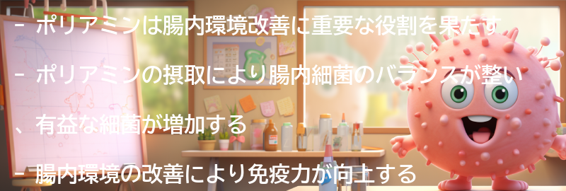 ポリアミンが腸内環境改善に与える影響の要点まとめ