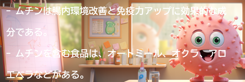 ムチンを含む食品の紹介の要点まとめ