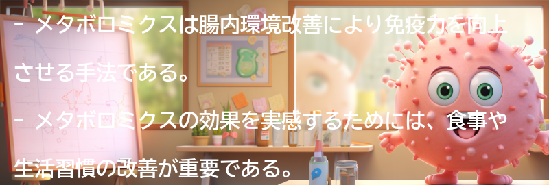 メタボロミクスの効果を実感するためのポイントの要点まとめ