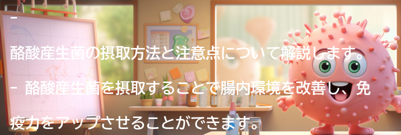 酪酸産生菌を摂取する方法と注意点の要点まとめ