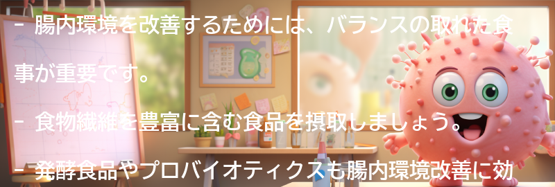 腸内環境を改善するための食事法の要点まとめ