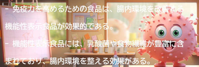 免疫力を高めるための食品とは？の要点まとめ