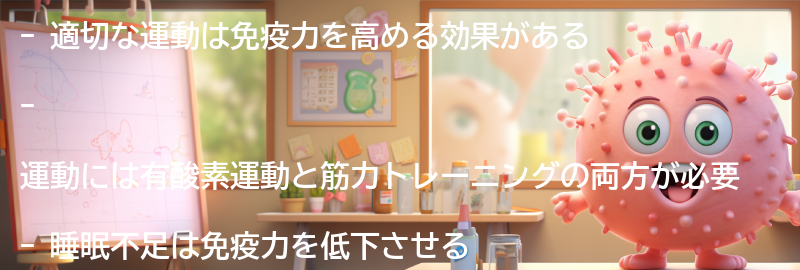 免疫力アップのための適切な運動と睡眠の要点まとめ