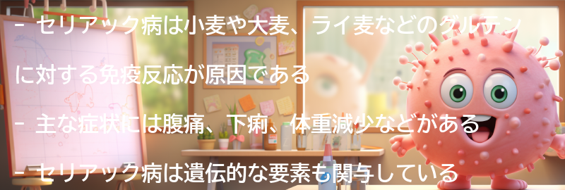 セリアック病の原因と症状の要点まとめ