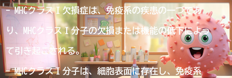 MHCクラスⅠ欠損症の原因と症状の要点まとめ