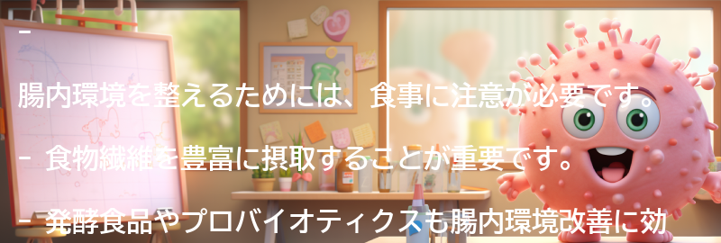 腸内環境を整えるための食事のポイントの要点まとめ