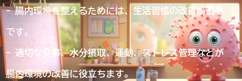 腸内環境を整えるための生活習慣の改善の要点まとめ