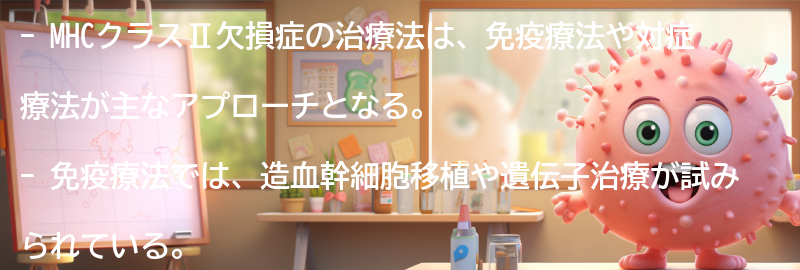 MHCクラスⅡ欠損症の治療法の要点まとめ