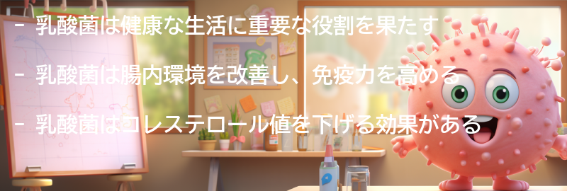 乳酸菌と健康な生活の関係の要点まとめ