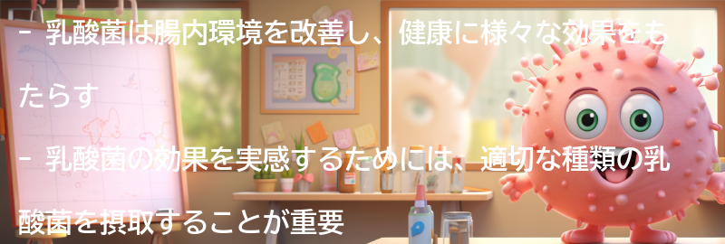 乳酸菌の効果を実感するためのポイントの要点まとめ