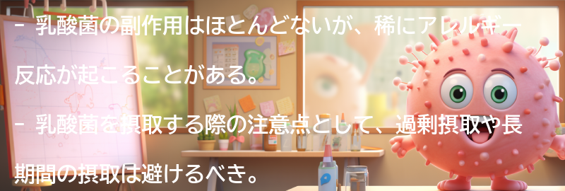 乳酸菌の副作用や注意点の要点まとめ