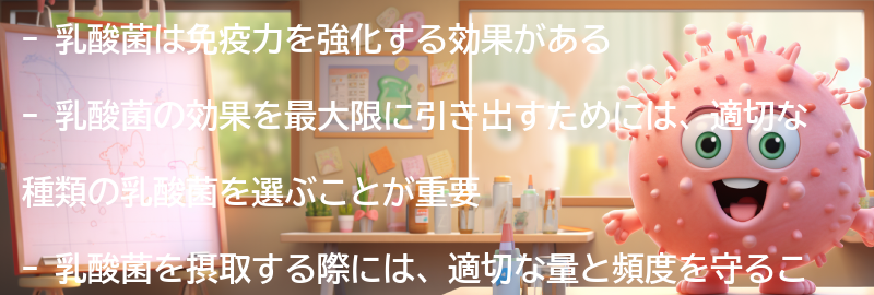 乳酸菌の効果を最大限に引き出すためのポイントの要点まとめ