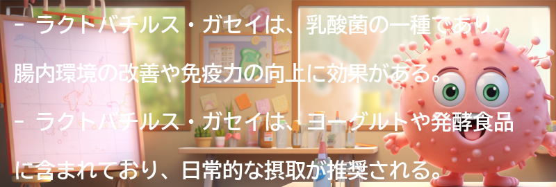 ラクトバチルス・ガセイとは？の要点まとめ