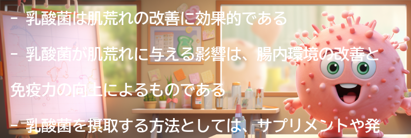 乳酸菌が肌荒れに与える影響の要点まとめ