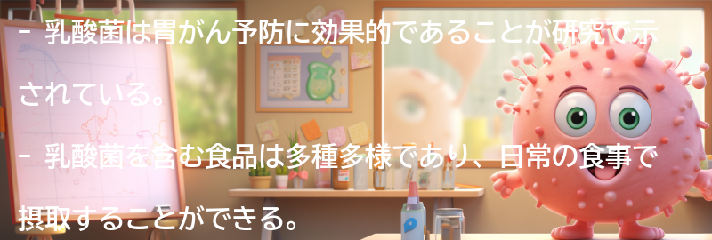 乳酸菌を含む食品の紹介の要点まとめ