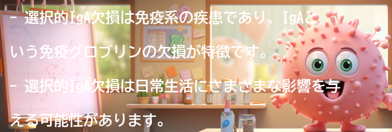 選択的IgA欠損の日常生活への影響とサポート方法の要点まとめ