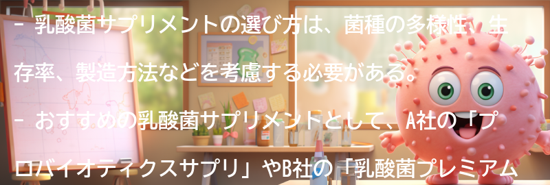 乳酸菌サプリメントの選び方とおすすめ商品の要点まとめ