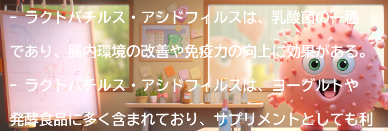 ラクトバチルス・アシドフィルスとは？の要点まとめ