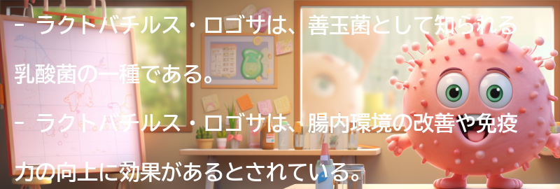 ラクトバチルス・ロゴサとは？の要点まとめ