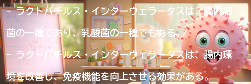 ラクトバチルス・インターウェラータスの特徴と働きの要点まとめ