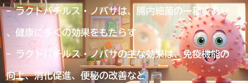 ラクトバチルス・ノバサの効果とは？の要点まとめ
