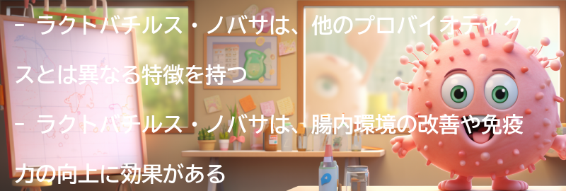 ラクトバチルス・ノバサと他のプロバイオティクスの違いの要点まとめ