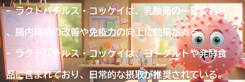 ラクトバチルス・コッケイとは？の要点まとめ