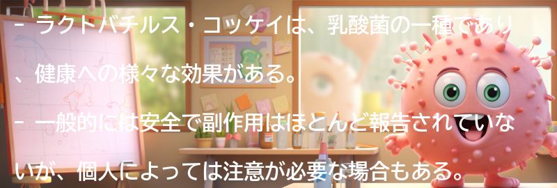 ラクトバチルス・コッケイの副作用や注意点の要点まとめ