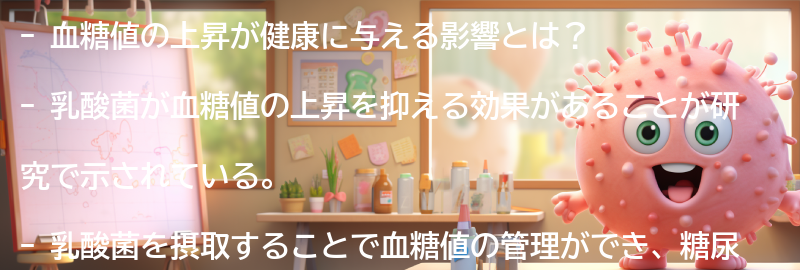 血糖値の上昇と健康への影響の要点まとめ