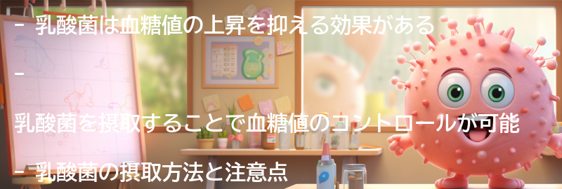 乳酸菌を摂取して血糖値をコントロールしようの要点まとめ