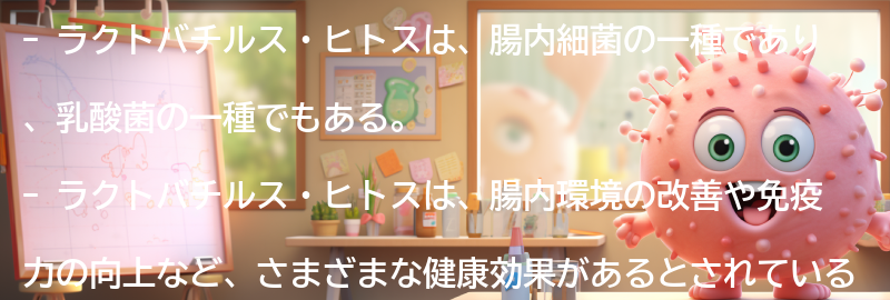 ラクトバチルス・ヒトスとは？の要点まとめ